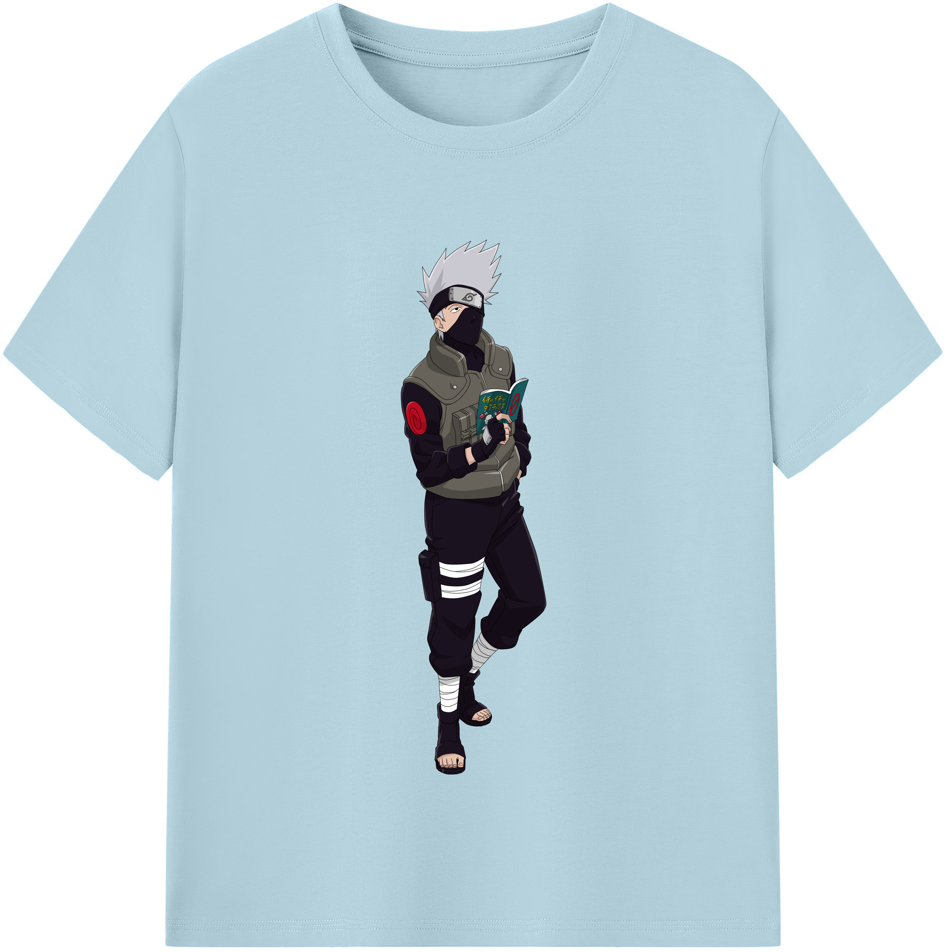 （画像用） NARUTO -ナルト- はたけ カカシ Hatake Kakashi 綿100％半袖Tシャツ（フロントプリント）